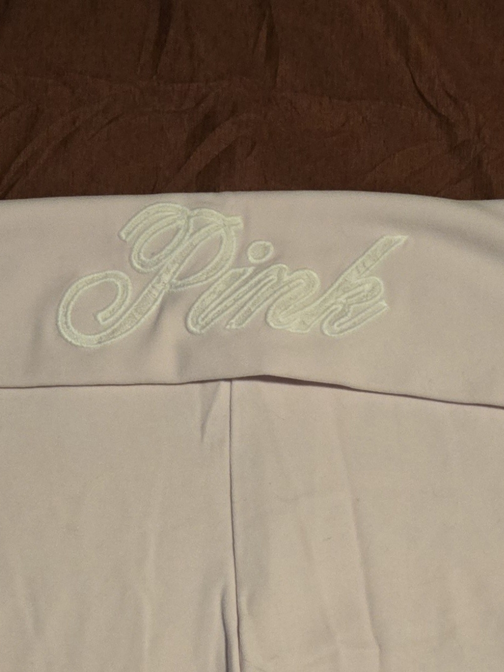 PINK Victoria's Secret Gray Logo Tee with Light Pink Flare Leggings - Picture 8 of 8